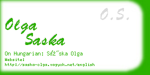 olga saska business card